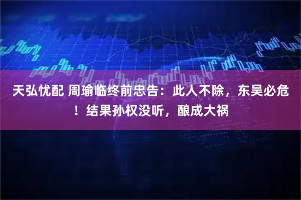 天弘忧配 周瑜临终前忠告：此人不除，东吴必危！结果孙权没听，酿成大祸