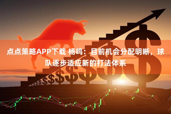 点点策略APP下载 杨鸣：目前机会分配明晰，球队逐步适应新的打法体系