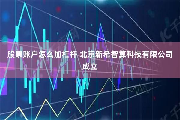 股票账户怎么加杠杆 北京新希智算科技有限公司成立